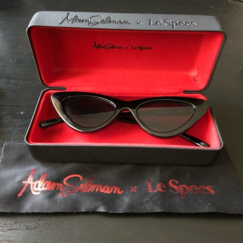 Cat eye black sunglasses in original box
